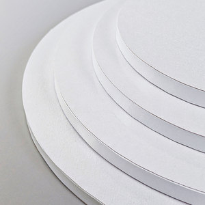 SunShine Wholesale 10 Inch 12 Inch <b>Corrugated</b> <b>Paper</b> Cake Board White Silver Round Thick Food Cake Drum - Product Image 4