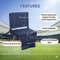 Mydays Tech Venta caliente Low MOQ LOGO Print Stadium Seat Sillas para gradas con soporte trasero