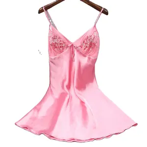 BabyDoll Mùa Hè Nighties Phụ Nữ Quần Short Áo Ngủ Lụa Đồ Lót Đêm Mặc Sexy Vest Trượt Váy Ngủ