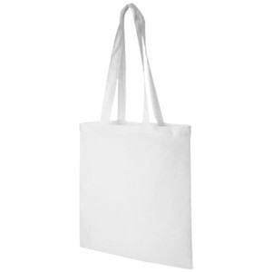 Borsa Shopping in Cotone Media 30-50cm con Manici Lunghi Bianca Tinta Unita per Uso Quotidiano Made in Italy - Product Image 1