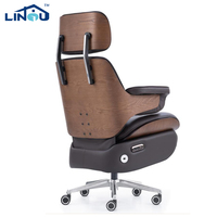 Fauteuil de direction de luxe en cuir de vachette, confortable et massant, idéal pour le bureau, la maison, la salle de sport et l'hôpital