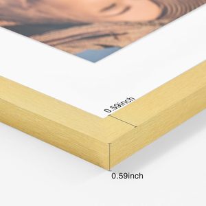 Custom Size Plastic Picture <b>Frame</b> 5x7 8x10 Inches Natural Gold <b>Photo</b> <b>Frames</b> for Wall Art Living Room Decor Ps <b>Frames</b> - Product Image 3
