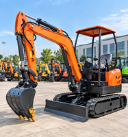 Lyusenics OEM ODM Excavator Mini 1.5 Ton Kapasitas Bucket 0.28m Efisiensi Tinggi Mesin Penggali Hidrolik Crawler Gear Nursery Engine