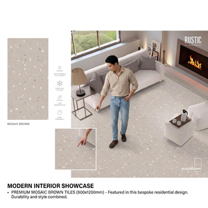 Europe Hot Selling Olga Beige 600x1200mm Anti Slip Rustic Porcelain Floor Tiles - Product Image 3