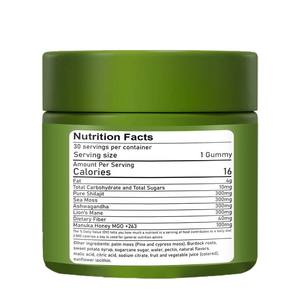 Suplementos Herbales Orgánicos 4 en 1: Musgo Marino, Melena <span class=keywords><strong>de</strong></span> León, Shilajit, <span class=keywords><strong>Miel</strong></span> <span class=keywords><strong>de</strong></span> Manuka para la Recuperación Inmunológica y el Crecimiento del Cabello, OEM, ODM, Marca Privada - Product Image 4
