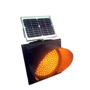 Solar Powered Flashing Lights Red And Blue Traffic Flash Double-side traffic LED Warning Strobe Light