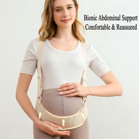 Ceinture de soutien de maternité avec bretelles, soulagement des douleurs dorsales, respirante, réglable, bande de soutien abdominal pour la grossesse, soutien pelvien