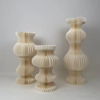 Ensemble de présentoirs cylindriques en papier plissé multicolores, support de table à dessert réutilisable pour mariages, fêtes et séances photo