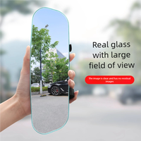 Miroir de vue intérieur de voiture portable Chongteng avec surface en verre incurvée, design décoratif, accessoires intérieurs de voiture