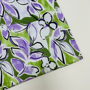 Pur coton personnalisé mode fleurs géométriques vague brocart tissu pour les vacances Blouses - Product Image 1