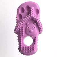Jouet à mâcher pour animaux de compagnie en TPR résistant aux morsures, jouet de dentition en caoutchouc souple pour animaux, jouet durable en TPR pour chien en forme de pantoufle
