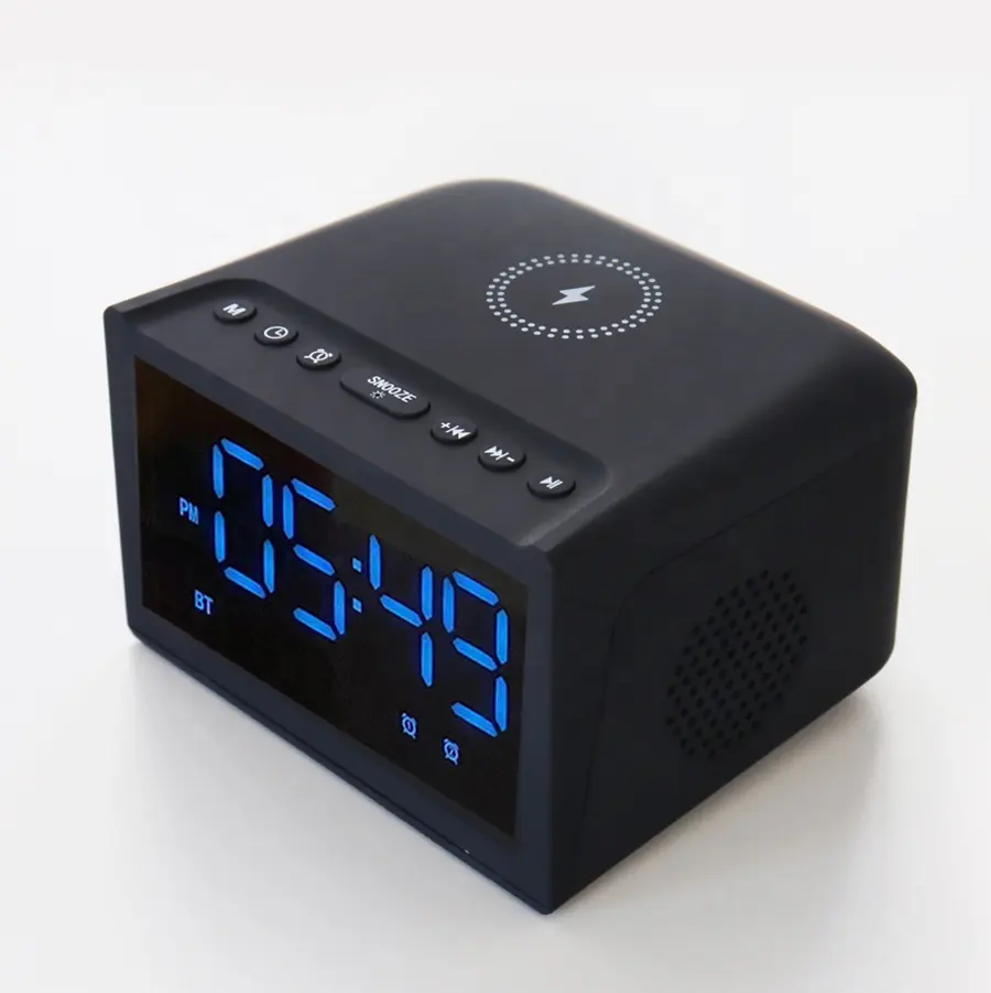 2023 Wholesale Wireless Speaker FM Radio Alarm Clock, Super Bass Portable Wireless Speakers