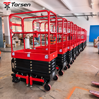Plateforme de travail aérienne autopropulsée électrique mini-ciseaux 300 kg, hauteur de travail 5 m, 5,9 m, 6,8 m