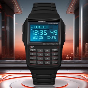 Montre-bracelet multifonction avec horloge, alarme, chrono, affichage LED, calculatrice, montre numérique sport pour enfants, femmes et hommes - Product Image 3