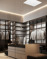 Armoire sur mesure de luxe moderne et portable de style italien en bois manufacturé avec éclairage LED – Offre spéciale