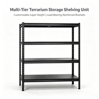 Étagère métallique multi-niveaux pour terrarium d'élevage de reptiles, présentoir de rangement pour animalerie, salle d'élevage et usage domestique