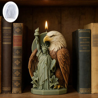 Neue Ideen Amerikanisches Porträt Aromatherapie-Kerzenform aus Silikon DIY Freiheitsstatue Expandierende Räucherstein-Kerzen-Ornamente