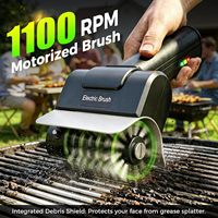 Nouvelle brosse de nettoyage électrique portable étanche 2026 pour grillades, grattoir en acier inoxydable pour l'élimination des graisses tenaces