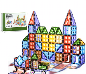 100 Pièces Southwind <span class=keywords><strong>Giant</strong></span> 7,5 mm Tuiles Magnétiques en Acrylique Transparentes Durables Blocs de Construction Magnétiques Impression Numérique pour l'Éveil des Bébés - Product Image 6