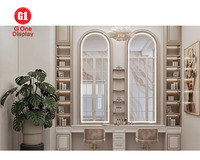Meubles de décoration intérieure pour salon de beauté, design gratuit, présentoir de salon européen, comptoir de soins capillaires