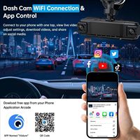 Caméra embarquée 4 canaux 360 degrés pour voitures, WIFI APP, DVR de voiture 1080P, 4 objectifs, enregistreur vidéo, caméra de recul, boîte noire