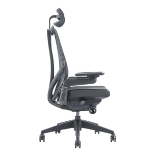 Chaise de bureau de luxe confortable, chaise de bureau ergonomique pivotante en maille pour le jeu sur ordinateur, chaise de direction avec appui-tête - Product Image 5