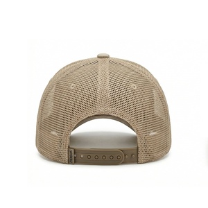 Gorra Trucker de Lino Bordada Personalizada al por Mayor, Gorra Trucker Lisa de 6 Paneles con Cierre a Presión para Exteriores - Product Image 4