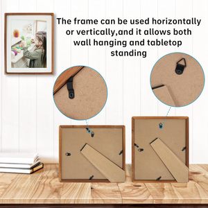 Marco de Fotos Redondo de Madera Maciza de Nogal Negro con Esquinas Arqueadas para Exhibición en Mesa, Decoración del Hogar, Venta al por Mayor - Product Image 4