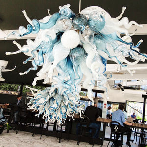 מודרני בעבודת יד, פרח פופ החוצה נברשות & תליון אורות מפוצצים זכוכית מוראנו בית מנורות דקורטיביות - Product Image 2