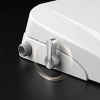 Siège de toilette intelligent ergonomique avec bidet intégré, design ultra-mince, surface antibactérienne, forme en U pour l'hygiène personnelle, couvercle à fermeture douce