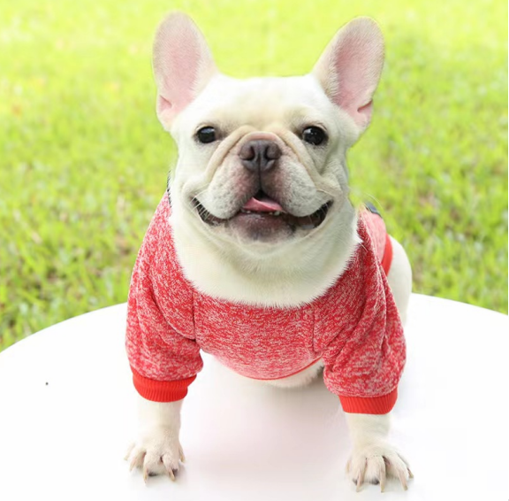 Casual Sporty Style Warm Puppy Dog Cloth Thickened Soft Solid Color Pet Hoodies