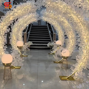 9ft Gold <b>Wedding</b> Walkway Arch <b>Stand</b> <b>Backdrop</b> Modern SMOOTH Chandelier <b>Stand</b> for Party Stage Aisle Decoration Detachable Design - Product Image 2