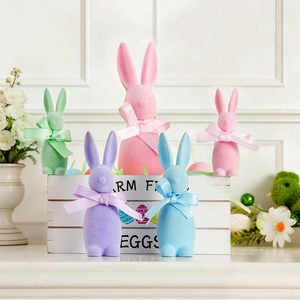 Ornement Lapin de Pâques Classique en Mousse Floquée Marque YF, Vente Directe Usine, ZB2511-01, Décoration Maison Chine, Jouets de Pâques - Product Image 2