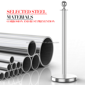 Giao thông đứng thép không gỉ kiểm soát đám đông hàng đợi cực rào cản bài stanchions thảm đỏ cực rào cản giao thông - Product Image 3