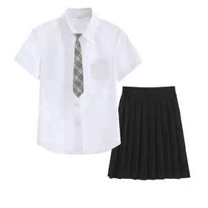 Mädchen Jungen Schuluniformenanzug Kleinkinder Kinderuniform Hemd Rock Hosen Kleid Sets Kindergarten Grundschule Mittelschule