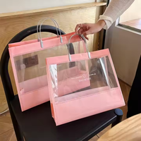 Sacs à fond carré en PVC écologiques, refermables et réutilisables, avec logo personnalisé imprimé, résistants à l'humidité, pour vêtements, chaussures et chaussettes