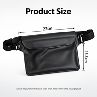 Sac étanche pour téléphone, sac banane étanche à écran tactile à trois couches, adapté à la natation, à la dérive et à la plongée
