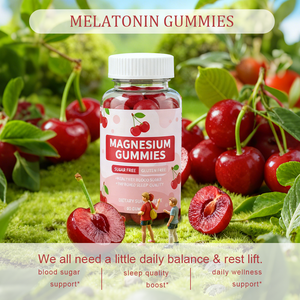 Kapsul Magnesium Rasa Ceri (Tanpa Gula/Gluten) 60 Kapsul Dukungan Tidur dan Gula Darah untuk Dewasa |   Grosir Langsung Pabrik - Product Image 3