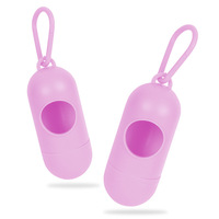 Distributeur de sacs à déjections pour animaux de compagnie, portable, pour extérieur, style capsule, à ouverture plate, en polyéthylène haute densité (HDPE)