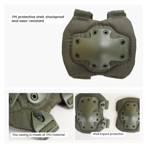 Set di Protezioni Tattiche per Ginocchia e Gomiti, Attrezzatura Protettiva per Attività Sportive all'Aperto - Product Image 4