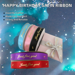 Cintas de satén personalizadas solo para ti, impresas con lámina dorada, de color sólido, para decoración de regalos, de 1.5 pulgadas de ancho, multipersonalizadas - Product Image 2