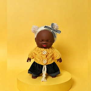 Grande poupée sensorielle en caoutchouc noir souple anti-stress, jouet à presser mignon et doux, petit cadeau Natasha - Product Image 5