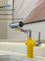 Robinet de lavabo de salle de bain chaud-froid, mitigeur en céramique, plusieurs couleurs, design mécanique thème dopamine, motif chat, universel