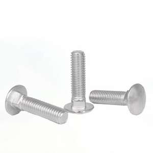 مسامير وصواميل حديدية مجلفنة مطلية بالزنك برأس دائري وعنق مربع M4-M16 للاستخدام الصناعي - Product Image 3