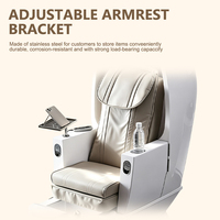 Fauteuil de pédicure de luxe entièrement fermé avec bassin intégré en forme d'œuf, équipement de salon de manucure à remous