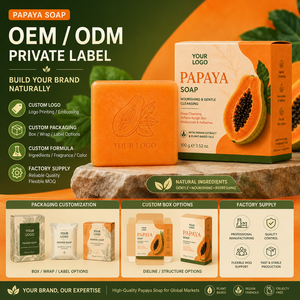 Savon à la papaye tendance pour une peau soyeuse et lisse, nettoyant en profondeur, éliminant les impuretés, rafraîchissant, sans cruauté, adapté à tous les types de peau - Product Image 3