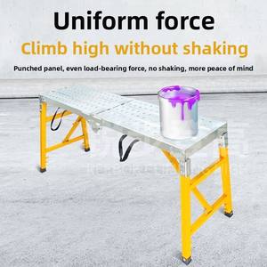 Échelle télescopique pliante en acier portable, plateforme de travail, échafaudage pour travaux de décoration - Product Image 2