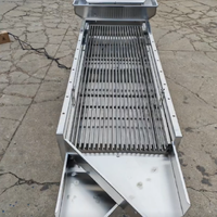 Tamis vibrant linéaire en acier inoxydable pour l'industrie agroalimentaire, diamètre 1200 mm, capacité 40 kg, pour résine/compost, avec double moteur