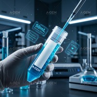 Tube de centrifugation stérile de 50 ml avec bouchons colorés, autoportants, à fond en U, consommables de laboratoire jetables
