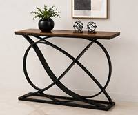 Table console sculpturale avec base au design artistique pour entrée, salon, couloir et mobilier de maison contemporain